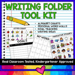 WRITING FOLDER TOOL KIT ... letter charts, goals, word walls, story ideas